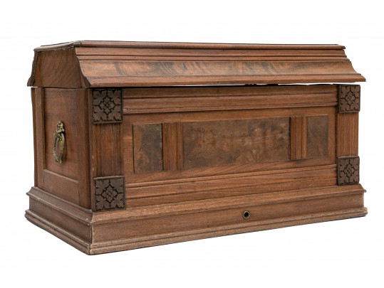 Semi Antique Carved Wood Chest