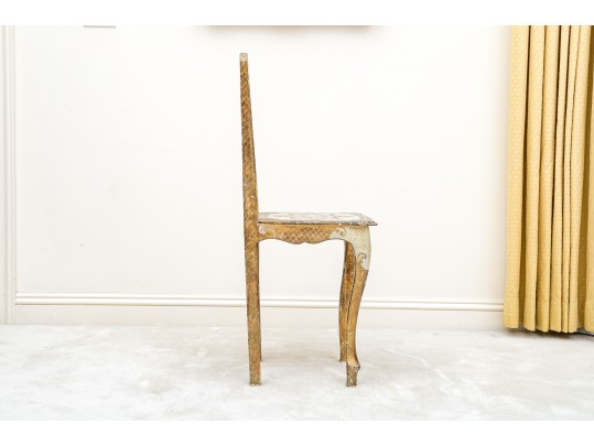 Antique Florentine Gilt Finished Side Chair