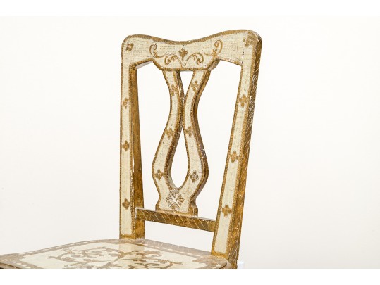 Antique Florentine Gilt Finished Side Chair