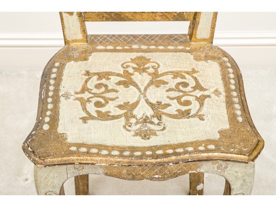 Antique Florentine Gilt Finished Side Chair