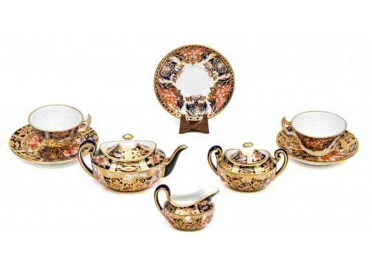 Diminutive Royal Crown Derby Assembled Tea Service