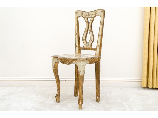 Antique Florentine Gilt Finished Side Chair