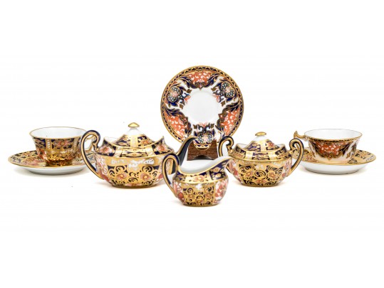 Diminutive Royal Crown Derby Assembled Tea Service