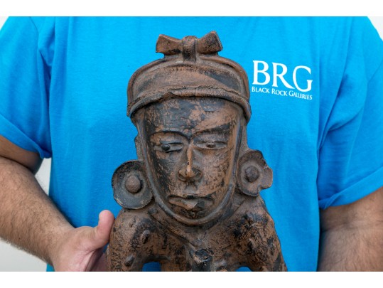 Paint Finished African Wood Figural Carving