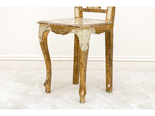 Antique Florentine Gilt Finished Side Chair