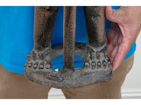 Paint Finished African Wood Figural Carving