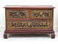 Asian Carved And Lacquered Wood Chest, Possibly Korean