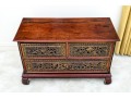 Asian Carved And Lacquered Wood Chest, Possibly Korean