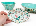 Collection Of 3 Chinese Famille Rose Porcelain Footed Dish & Bowls