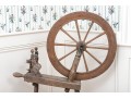 Antique Carved Wood Spinning Wheel, Restoration Project