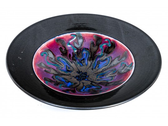 Orcas Island Washington State Glazed Ceramic Center Bowl