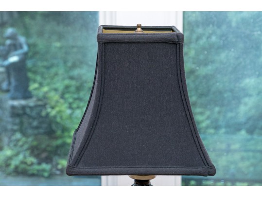 Decorative Pair Of Faux Tortoise Shell Table Lamps