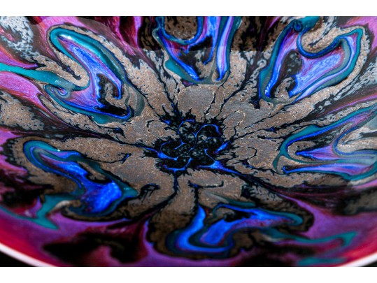 Orcas Island Washington State Glazed Ceramic Center Bowl