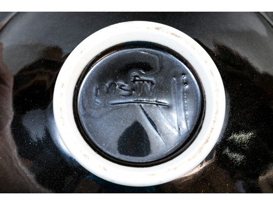 Orcas Island Washington State Glazed Ceramic Center Bowl
