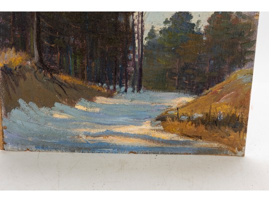 William A. Drake (1891-1979), Oil On Board - Forest Landscape - Unframed