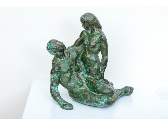 Bronze Patinated Figural Sculpture 