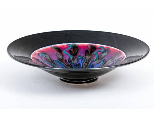Orcas Island Washington State Glazed Ceramic Center Bowl