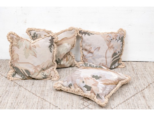 Set Of Four Large Tapestry Pillows