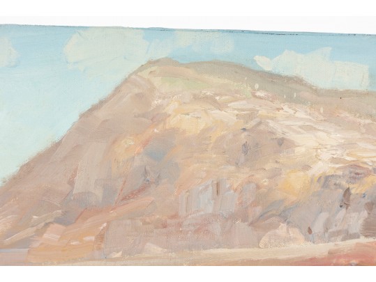 William A. Drake (1891-1979), Oil On Mason Board - Mountain Scene - Unframed