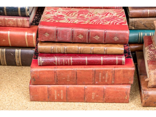 Large Collection Of Antique And Vintage Leatherbound And Other Books