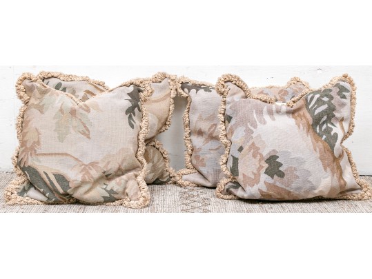 Set Of Four Large Tapestry Pillows