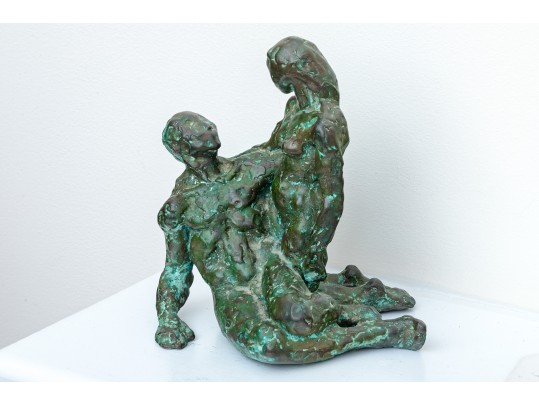 Bronze Patinated Figural Sculpture 