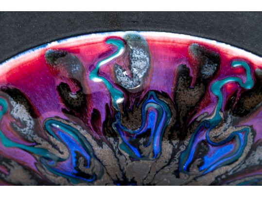 Orcas Island Washington State Glazed Ceramic Center Bowl