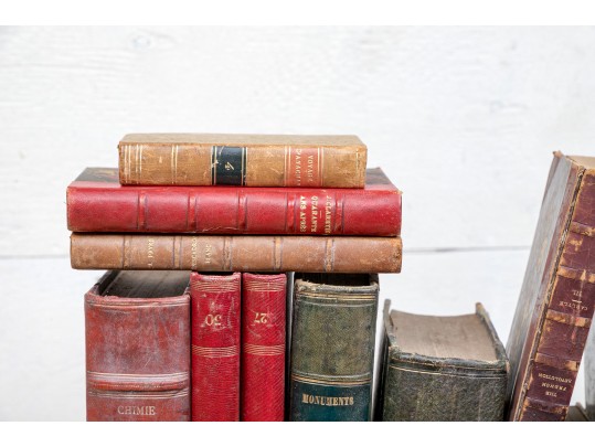 Large Collection Of Antique And Vintage Leatherbound And Other Books