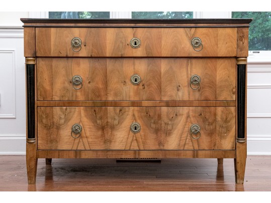 Antique 19th Century Biedermeier 3 Drawer Dressing Chest