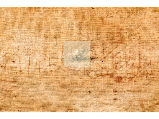 Antique Oil On Canvas Painting, Mountainous Valley Landscape