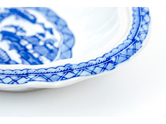 Collection Of Seven Chinese Blue And White Porcelain Lidded Serving Bowls