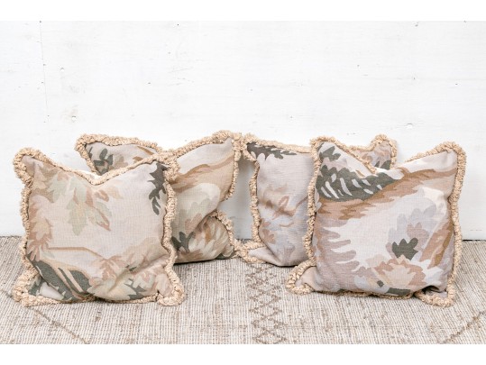 Set Of Four Large Tapestry Pillows