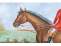 Signed Gilt Framed Oil On Panel, Hunter And Hounds