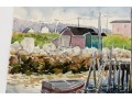 William L. Drake (1929-2019) Watercolor On Paper Boat Yard Scene