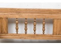 Country Pine Carved Bench With Storage