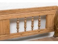 Country Pine Carved Bench With Storage