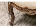 Vintage French Style Tufted Back Wood Frame Sofa
