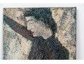 Intriguing Expressionistic Mixed Media On Panel Painting, Woman In Profile