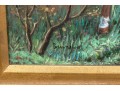 Signed Gilt Framed Oil On Panel, Hunter And Hounds