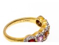 Colorful Sterling And Synthetic Sapphire Ring, Size 7.25