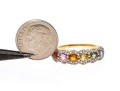 Colorful Sterling And Synthetic Sapphire Ring, Size 7.25