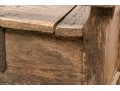 Country Pine Carved Bench With Storage
