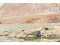 William A. Drake (1891-1979), Oil On Mason Board - Mountain Scene - Unframed