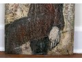 Intriguing Expressionistic Mixed Media On Panel Painting, Woman In Profile