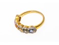 Colorful Sterling And Synthetic Sapphire Ring, Size 7.25