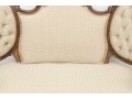Vintage French Style Tufted Back Wood Frame Sofa