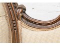 Vintage French Style Tufted Back Wood Frame Sofa