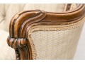 Vintage French Style Tufted Back Wood Frame Sofa