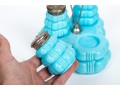 Vintage Pressed Glass Condiment Set