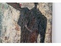 Intriguing Expressionistic Mixed Media On Panel Painting, Woman In Profile